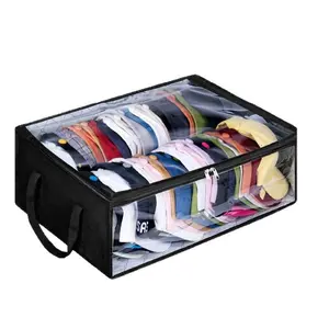 Large Capacity Hat Organizer Cap Holder, Clothes Organizer, Non-Woven Fabric, Foldable Storage Bag, Ideal for Caps & Clothing, Durable Design