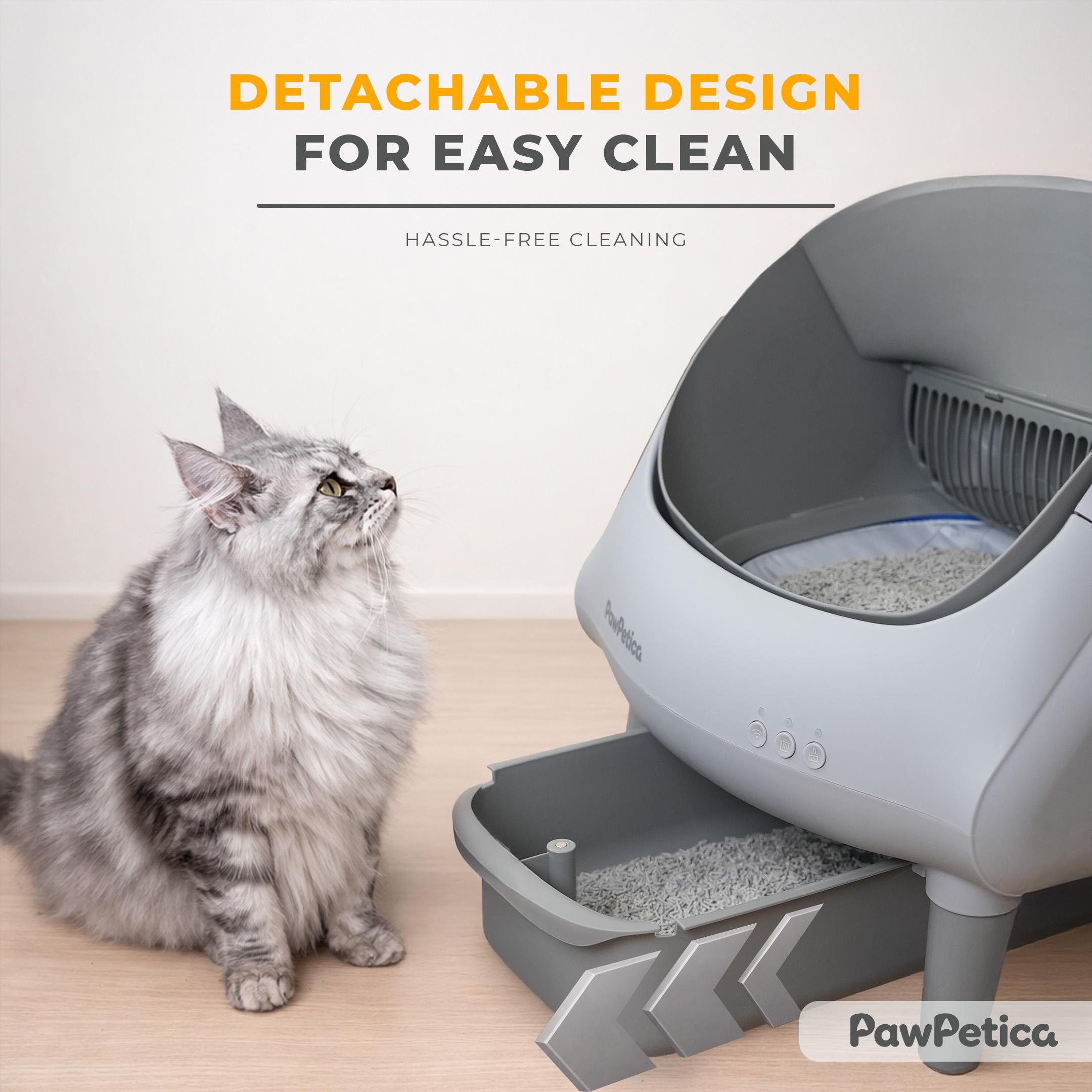 PawPetica Automatic Litter Box – Self-Cleaning, Hands-Free Cleaning, Odor-Free, Designed for Modern Cat Owners