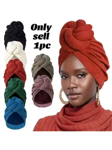 Women Turbans and Head Wraps, Women African 3D Turban Flower Knot Pre-Tied Bonnet Beanie Cap Headwrap, Elegant Knot Design, Super soft and extremely stretchy, lightweight and breathable, for daily wear, beach, pool, sleep, going out or staying in