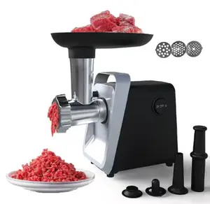 Compact Electric Meat Grinder MG-S10, 110-120V 200W UL Safety Certified with 2-Pin Polarized Plug, V-0 Fireproof Plastic Housing Stainless Steel Grinding Part, Multipurpose for Meat Vegetable Mincing Sausage Making Family Healthy Diet