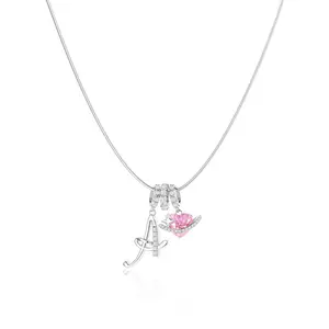 KOPERIN Valentines Day Gifts - Heart Initial Necklaces for Women, 14K Gold Plated A-Z Letter Pendant Necklaces, Dainty Monogram Name Necklace, Personalized Heart Charm Necklaces, Trendy Gold Jewelry