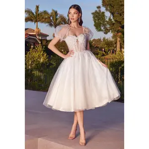 Corset Floral Embellished Sweetheart Neckline Wedding  Dress CD0187W