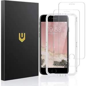 Shatterproof Tempered Glass Screen Protector for iPhone SE 2022/SE 2020, iPhone 8/7 [2-Pack] [99.99% HD Clear] [Easy Installation Frame] [9H Hardness][Bubble Free] for Apple 4.7''