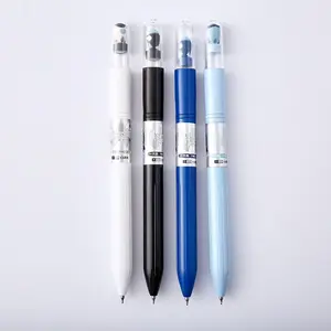 4-Pack Erasable Floating Pen Set, Creative Design Neutral Pens, Fun Stationery Writing Tools, Rocket Chamber Suspended Pens, Smooth Writing Pens