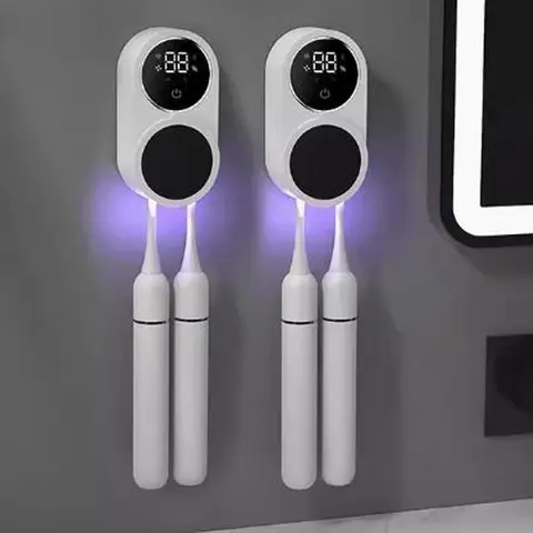 DR.ZOV Toothbrush cleaning box, cleaning and air drying, LED smart screen, rechargeable wall mounted toothbrush, detachable and traceless wall mounted toothbrush sterilizer x122 toothbrush USB Powered uv toothbrush toothbrush  sanitizer