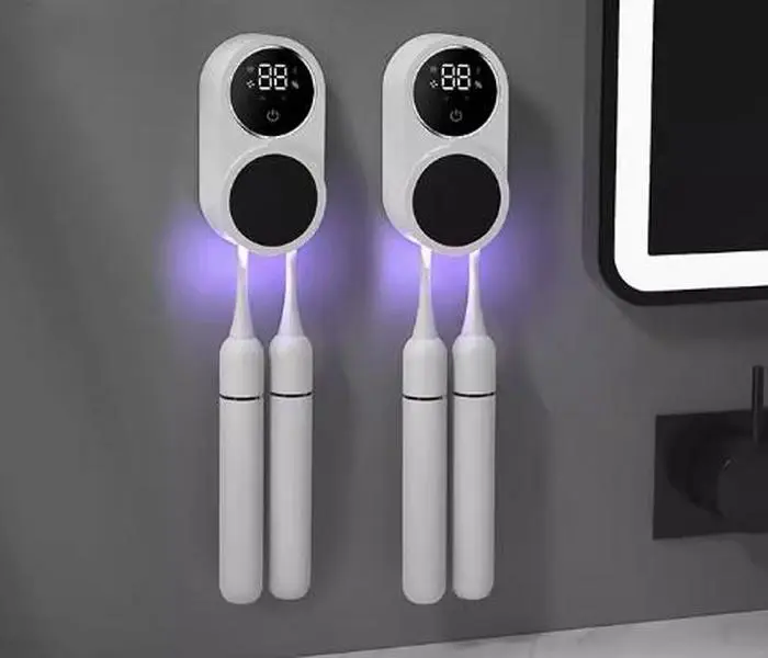 Toothbrush cleaning box, cleaning and air drying, LED smart screen, rechargeable wall mounted toothbrush, detachable and traceless wall mounted toothbrush sterilizer x122 toothbrush USB Powered uv toothbrush toothbrush  sanitizer