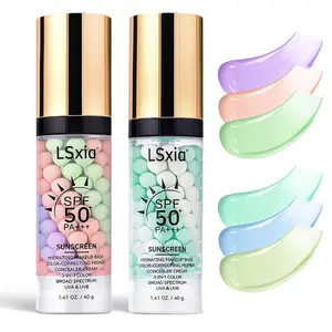 3 in 1 Primer for Face Before Makeup SPF 50 Tinted Moisturizer Sunscreen Isolation Cream One Step Color Corrector Makeup Primer Color Correcting Concealer Oil Control Base de Maquillaje