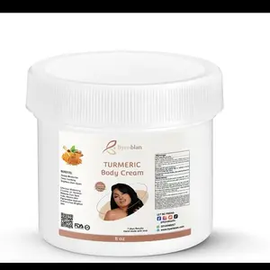Byenblan Turmeric Glow Body Cream Exfoliate Gently for Daily Moisturizing and Skin Brightening 8 oz