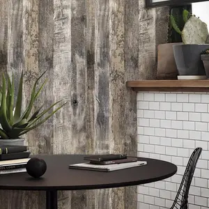 Wood Grain Pattern Self Adhesive, Peel and Stick Wallpaper Designs, Waterproof Removable Wall Sticker, Decorative Wall Paper for Home Living Room Bedroom Kitchen