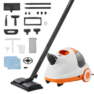 VEVOR 2000W Steam Cleaner Multipurpose Steamer with 27 Accessories,Household Steamer with 51 oz Large Water Tank for Cleaning, Heavy Duty Rolling Cleaning Machine for Carpet, Floors, Windows and Cars