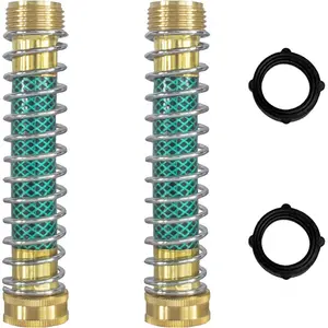 Garden Hose Protector, Hose Extension Adapter with Coil Spring, 2 Pack