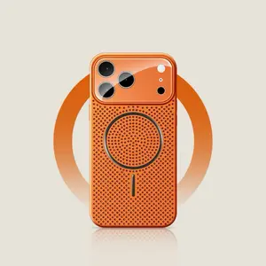 Heat-Dissipating Magnetic Phone Case.Dense Honeycomb Hollow Structure Boosts Airflow To Rapidly Release Heat. Built-In Magnet Ring Supports Stable Wireless Charging, Raised Lens Cover Protects Camera From Scratches.Suitable for iPhone 17.16.15.14