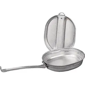 Silver - Military GI Style 2 Piece Mess Kit - Aluminum