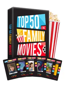 Top 50 Family Movies Scratch-Off Card Game, Family Game for Movie Night Party Ideas