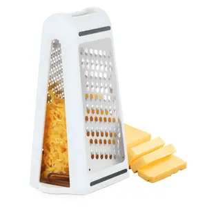 2-Way Grate & Measure – Multi-Function Grater for Shredding, Slicing & Measuring, Vegetables, Durable ABS & Stainless Steel