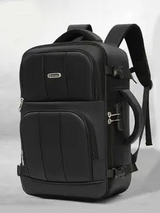 Men's Business Multi-functional Backpack, Large Capacity Multi-pocket Backpack, Casual Solid Color Traveler Essentials Backpack for Commuting & Outdoor Travel