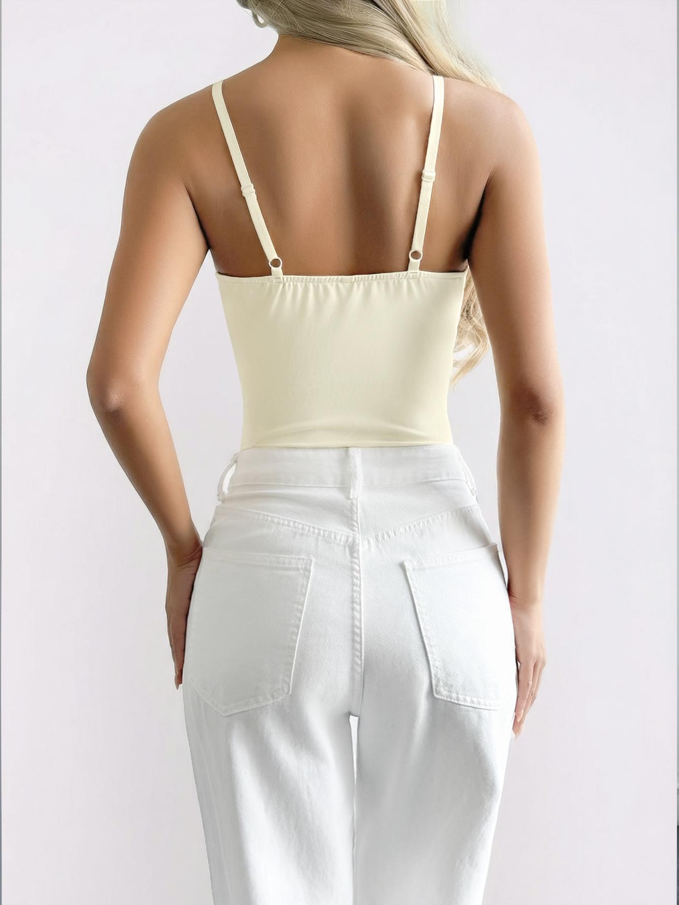 Women's solid color slim-fit sports camisole, sleeveless seamless yoga crop top, made of comfortable fabric, suitable for gym, cycling, running and daily wear, with adjustable thin straps, suitale for yoga, daily outerwear or layering.