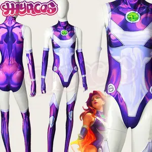 Anime Tai tan Jumpsuit Zentai Bodysuit Sexy Starfire Superhero Cosplay Costume Sexy Women Men Carnival Party Outfits Halloween