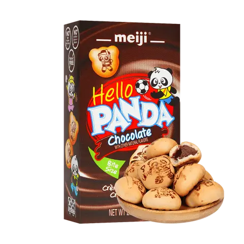 MEIJI Panda Cookies: Delicious Chocolate/Strawberry-Filled Treats (57g)/(170g) - Japanese Snack Favorite