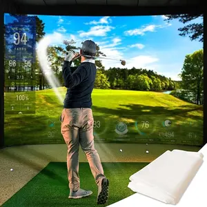 Golf Impact Screen Projection Screen - Use with Simulators - Durable Grommets on 3 Sides - (Frame and Black Fabric are Not Included)
