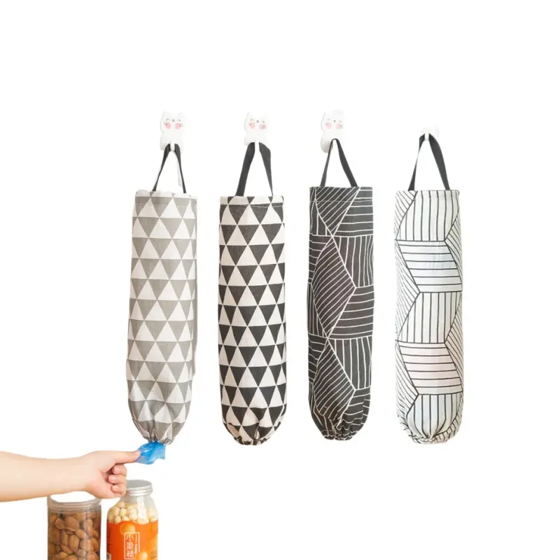 Geometric Garbage Bag Storage Organizer, 1 Count Durable Hanging Versatile Multipurpose Storage Bag, Hangable Home Organizing Supplies for Kitchen, Bathroom and Living Room, Household Tool-MM1