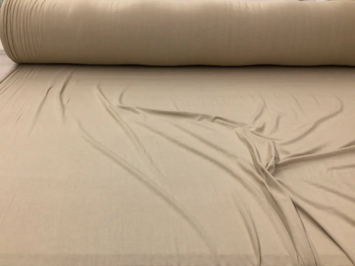 Tanboocel Bamboo Spandex Fabric 4 way Stretch Taupe B420
