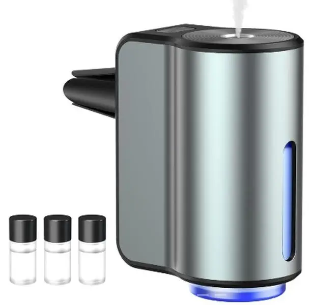 Car Air Fresheners - Smart Startup, Automatic Shut Down, 3 Adjustable Concentration Scent Levels with Light, USB Rechargeable, 45 Days Lasts
