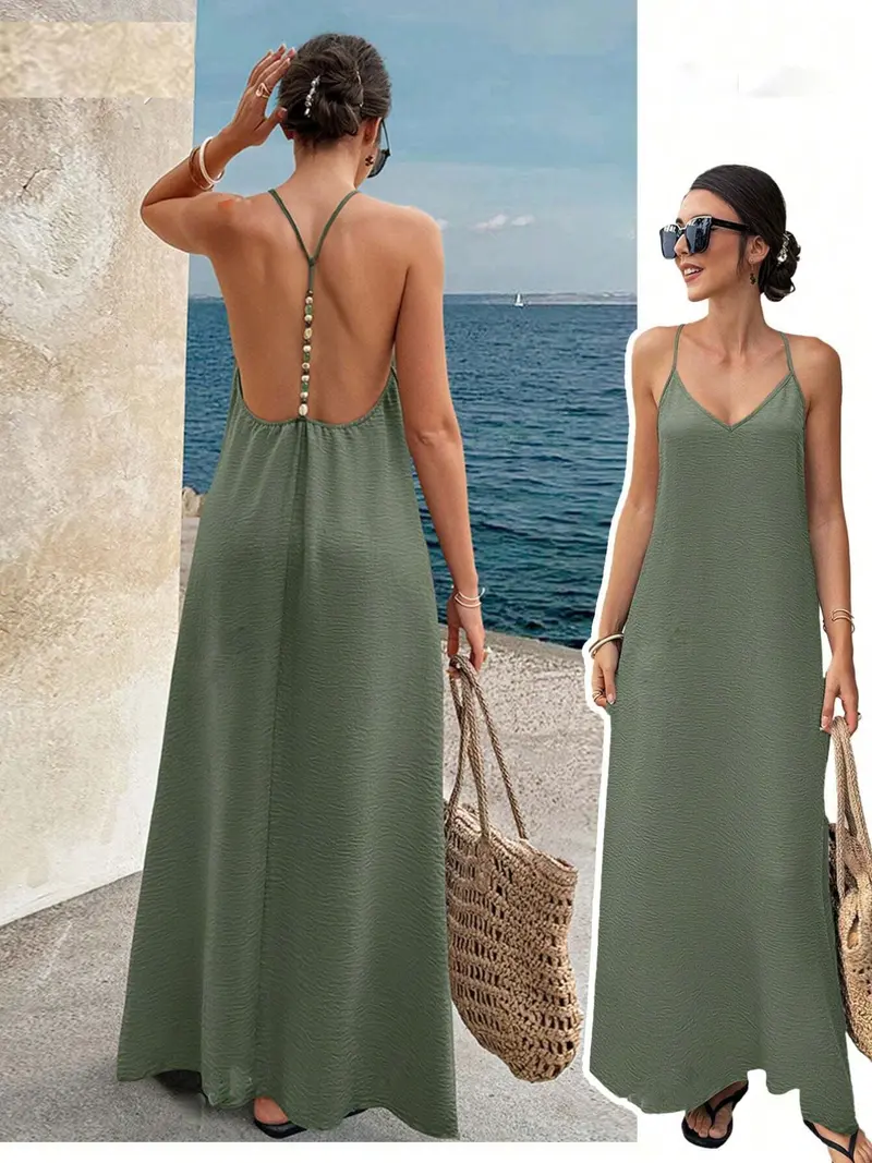 motel rocks green halter neck dress - TikTok Shop