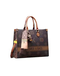 New style genuine leather women's tote hand held large bag file bag large capacity high end large bag