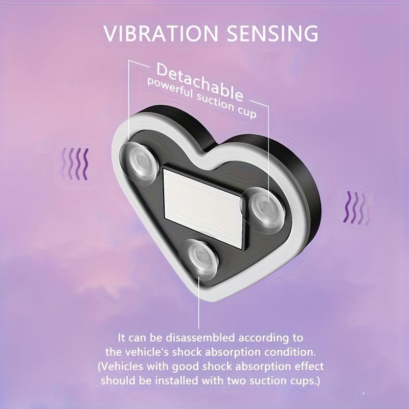 Wireless Solar Car LED Light |   Heart Shape |   Strong Grip Window Decor