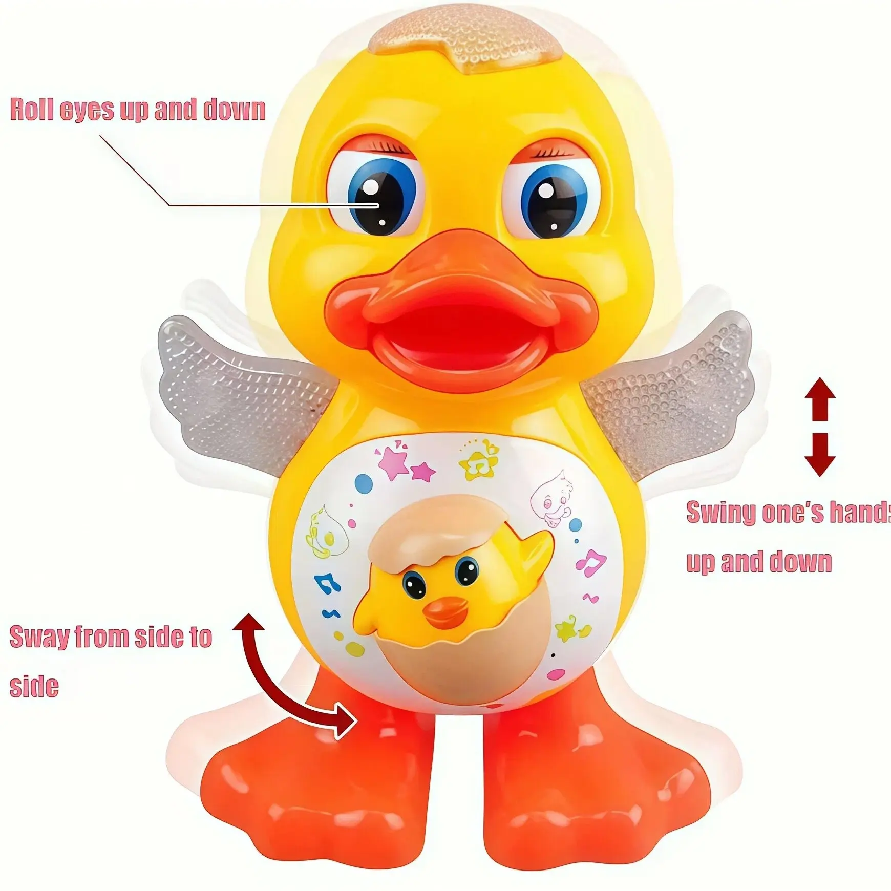 Electric Dancing Cute bee toy with music and LED light effects, body can bend and swing, Play, perfect for interactive sensory learning for young children, ideal for babies and infants, serves as a gift
