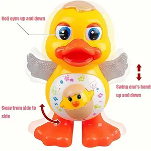 Electric Dancing Cute bee toy with music and LED light effects, body can bend and swing, Play, perfect for interactive sensory learning for young children, ideal for babies and infants, serves as a gift