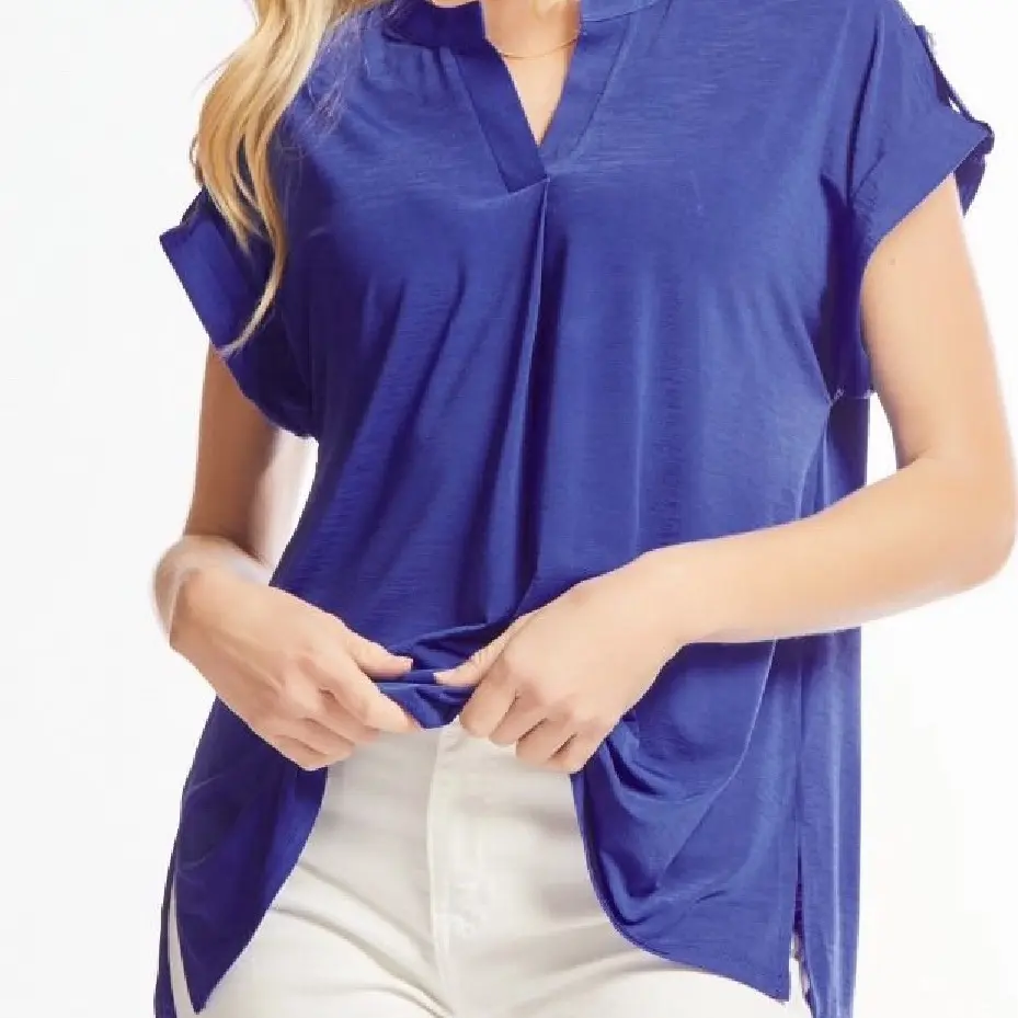 Dear Scarlett Lizzy SS Top Solid Reg & Plus