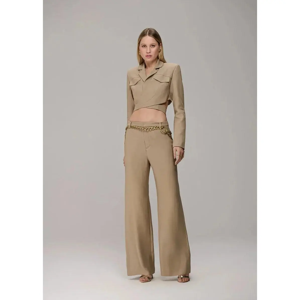 Army Wrap Blazer & Trousers Set