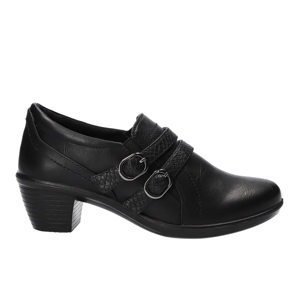 Easy Street Womens Stroll Round Toe Block Pumps Dress Casual Casual Low Heel 1-2" - Black