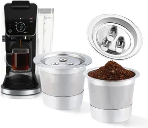 2 Pack K Cups  Coffee Pods for Ninja Dual Brew Coffee Maker Stainless Steel Permanent K Cups Filters Coffee Accessories Compatible with Ninja CFP201 CFP301 Dual Brew Pro Machine