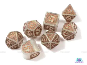Viking Niflheim | Silver & Copper Acrylic Dice Set (7) | Q Workshop