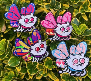 LGBT Moth Patches - Sewn or Ironed On - 4 inches Big - Classic Rainbow, Bisexual, Lesbian, and Trans Pride Colors