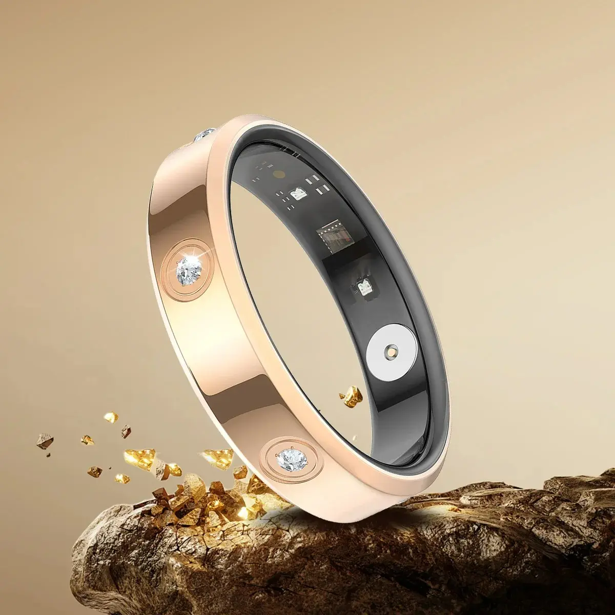 2026 Smart Ring - Wearable Fashion Sport Ring for Men, 6.3mm Super Narrow Design, IP68 Waterproof, Heart Rate & Stress Detection, Android Mobile Health Monitoring Jewelry Accessory