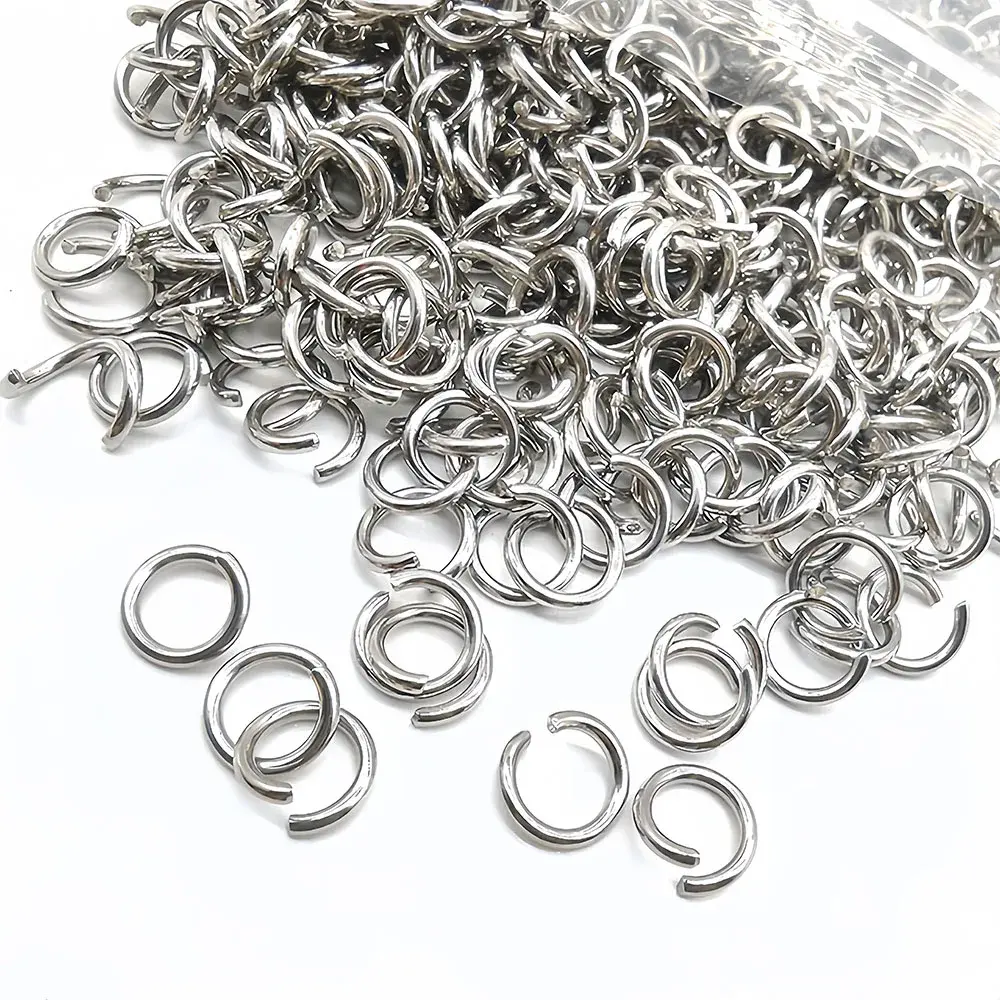 100-300Pcs 3-12mm Stainless Steel Open Jump Rings Split O Ring Connector for Necklace Bracelet Jewelry Making Findings