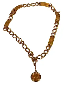 Pre-owned CHANEL Stainless Steel Bag Accessories IB26040072 Gold Chain with Medallion Accessory
