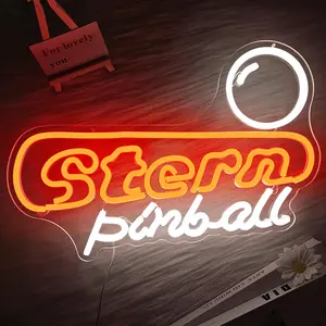 Arcade Pinball LED Neon Sign, Retro Arcade Style Neon Light Wall Decor for USB Powered Wall Light for Game Room, Bar, Man Cave Gifts for 80s and 90s Culture Collectors lamps