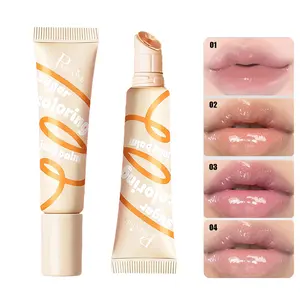Natural Brightening Lip Balm, Double-Locking Leak-Proof Design, Precise Brush Head, Plumping Gloss, Gentle Moisturizing, for Girls & Women Daily Care
