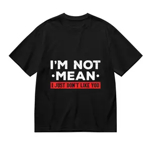 "I'm Not Mean" Sarcastic Quote T-Shirt, Funny Attitude Cotton Tee, Relatable Snarky Casual Top for Men Women