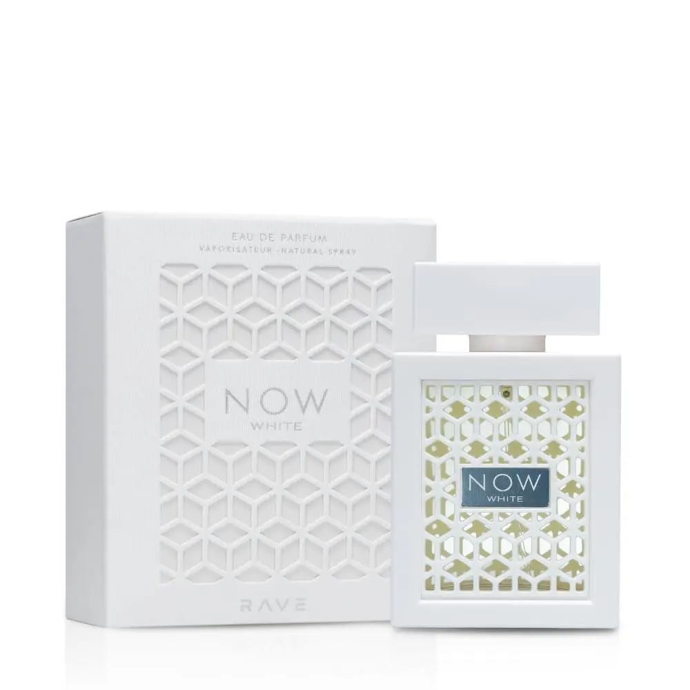 White Unisex Rave Now Fragrance - Lattafa Rave Now White Eau de Parfum Spray for Unisex, 3.4 Ounce