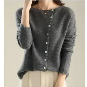 Autumn Winter Sweater Women Elegant Button Design Knitted Cardigans For Women Casual Sweaters