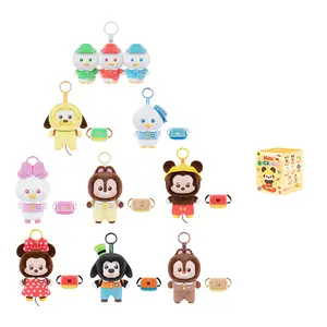 【TOPTOY】Disney Mickey Family Mini Backpack Series Fur Toy Blind Box, Cute Figures, Desktop Ornament, Collectible Toys, Birthday & Holiday Gift