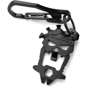 EDC Skull Mask Multi-Tool with Anti-Lost Keychain Carabiner 12-in-1 Stainless Steel Mini Tool for Home & Outdoor Use Bottle Opener, Wrench, Screwdriver Limited Edition Gift Set
