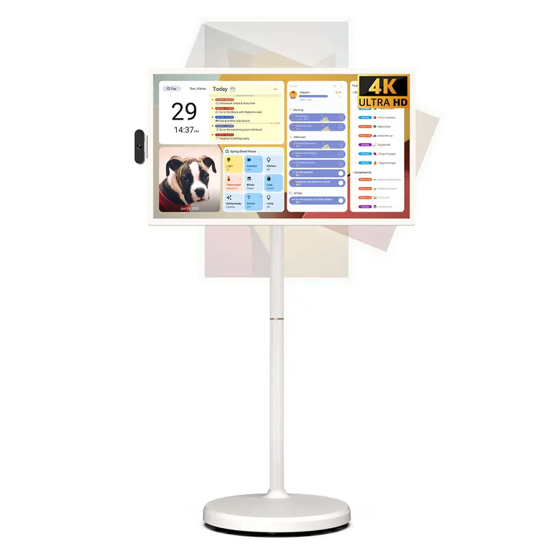 2026 Apolosign Gen 2 Portable TV, Ultra-Large 15000mAh Battery, 24 inch 32 inch True 4K UHD Portable TV, 16(8+8)GB+256GB, Google EDLA-Certified Android 15 OS, Touch Screen, Voice Remote Control, Support Google&Apolosign Calendar