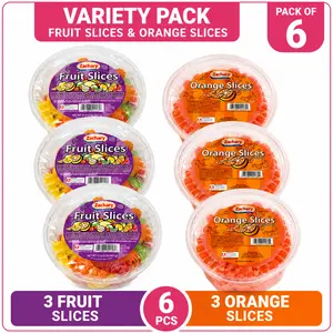Zachary Fruit Slices + Orange Slices Mix Candy Bundle Candy Variety Pack (6 Pieces)